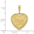 thumbnail image 3 of 14k Yellow Gold Reversible I Love You Heart Charm Pendant, 3 of 7
