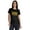 Black (Gold Glitter), variant on Relax I'm Vaxxed Tee Tops Scoop-Neck Funny Pro-Vaccine Womens T-shirt