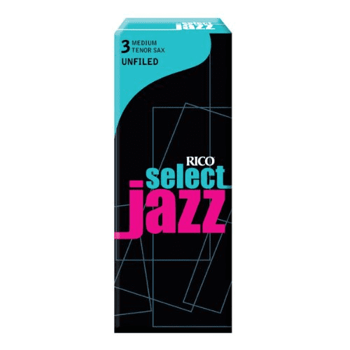 5-pack Rico Select Jazz Baritone Sax Reeds Unfiled Strength 3 Strength Medium 