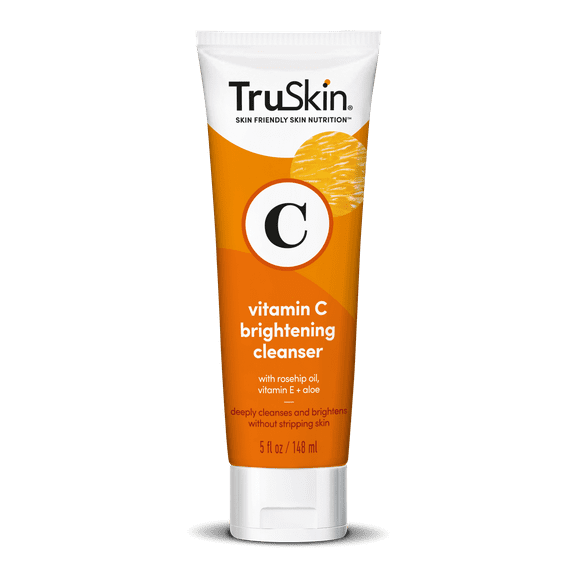 TruSkin Vitamin C Brightening Cleanser For Face – With Vitamin C, Vitamin E, Rosehip Oil, Aloe Vera – Deep Clean and Refresh, 5 fl oz