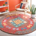 thumbnail image 2 of SAFAVIEH Aspen Edna Tribal Area Rug, Brown/Red, 7' x 7' Round, 2 of 7