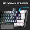 thumbnail image 4 of Teclado Machenike K500A-B61W inalámbrico RGB con switches marrones, 4 of 7