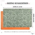 thumbnail image 6 of Yayeee Doormat for Indoor Entrance 32" x 20" Non Slippery Floor Rug, Retro Green Abstract, 6 of 8