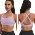 thumbnail image 3 of Sports Bras for Women High Support, High Impact Running Criss Cross Strappy Bra Crop Top, Back Hook and Eye Closure, 3 of 8