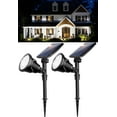 thumbnail image 7 of ROSHWEY 600LM Solar Spotlights Outdoor for Garden,IP65 Waterproof Solar Spot Lights Landscape Lighting for Walkway Wall Garden Backyard Path Pathway Driveway, Cool White 2 Pack, 7 of 7