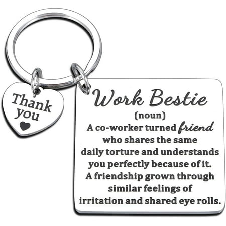 Gifts for Work Bestie Gifts for Women Coworker Gifts for Women Female Friend Keychain Employee Colleague Boss Lady Day Appreciation Leaving Retirement Thank You Farewell Going Away Birthday Christmas