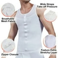 thumbnail image 3 of QRIC Compression Shirts for Men Undershirts Slimming Body Shaper Waist Trainer Tank Top Vest with Zipper, 3 of 6