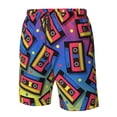 thumbnail image 4 of Saiise Vintage Audio Cassettes Print Men's Swim Trunks Hawaiian Bathing Suit Swimsuits Beach Shorts with Pockets-Large, 4 of 6