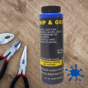 Liquid Leather - Dip and Grip Rubberized Plastic Coating for Tools Handles Cables - Blue Net 8 fl oz