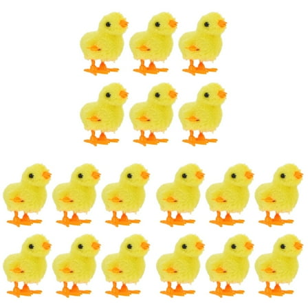 GOOHOCHY 36 Pcs  Small Plush Chick Toy Easter Basket Fillers Home Decoration Kids Toys