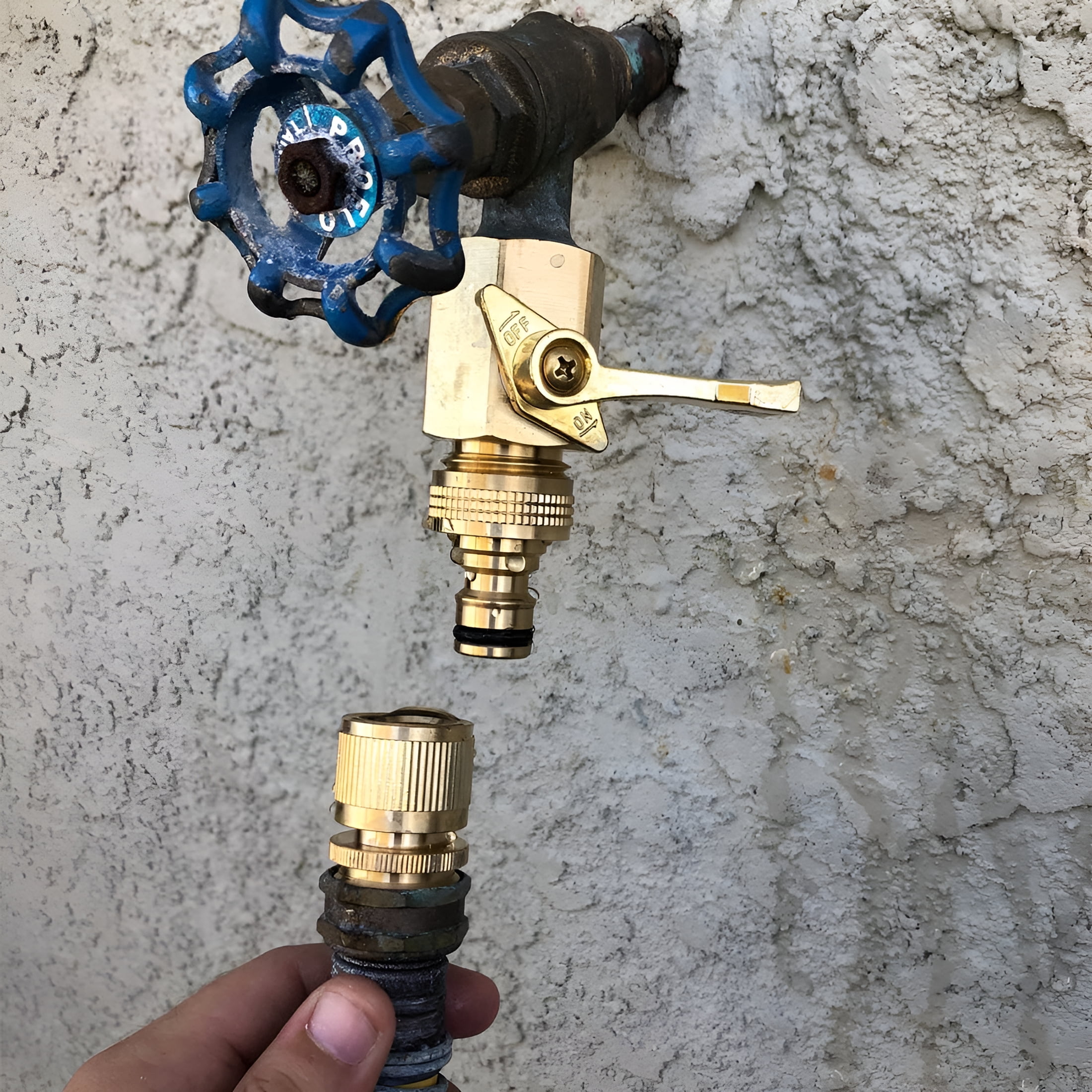 ZHZFKQ Male Garden Hose Quick Connect Solid Brass Quick Connector Garden Hose Fitting Water Hose Connectors 3/4 inch GHT (4 Female+ 4Male)