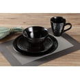 thumbnail image 4 of Lorren Home Trends LH528 16 Piece Stoneware Scroll Dinnerware Set, Black, 4 of 5