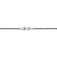 thumbnail image 4 of 14K White Gold 2.0mm Handmade Regular Rope Chain 22 Inch, 4 of 6