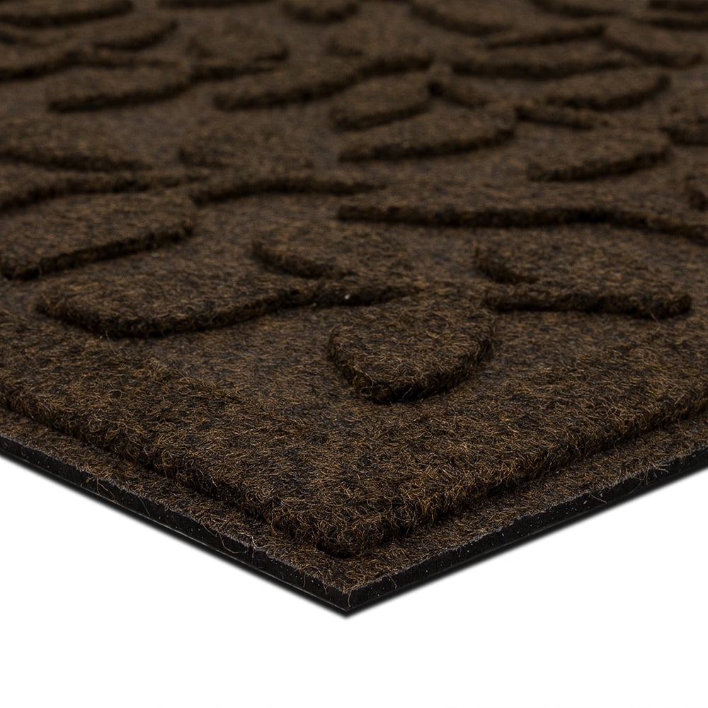 (4 pack) Mainstays Brown Rambling Vine Utility Polyester Outdoor Doormat, 24" x 36"