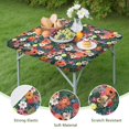thumbnail image 4 of Pioneer Flower Floral Print Pattern Square Fitted Tablecloth with Elastic Edge,Square Table Cover,Washable Elastic Table Cover for Home Kitchen Party Decor 34"x34", 4 of 6