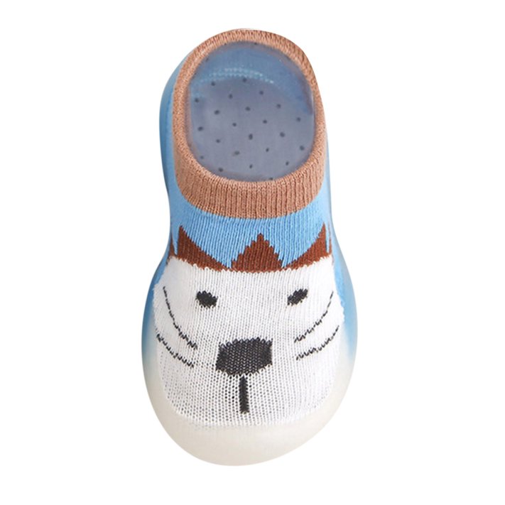 dmqupv Boys Bedroom Slippers Size 3 Cute Stocking Shoes Boys Rubber Warm Kids Baby Sole Slipper