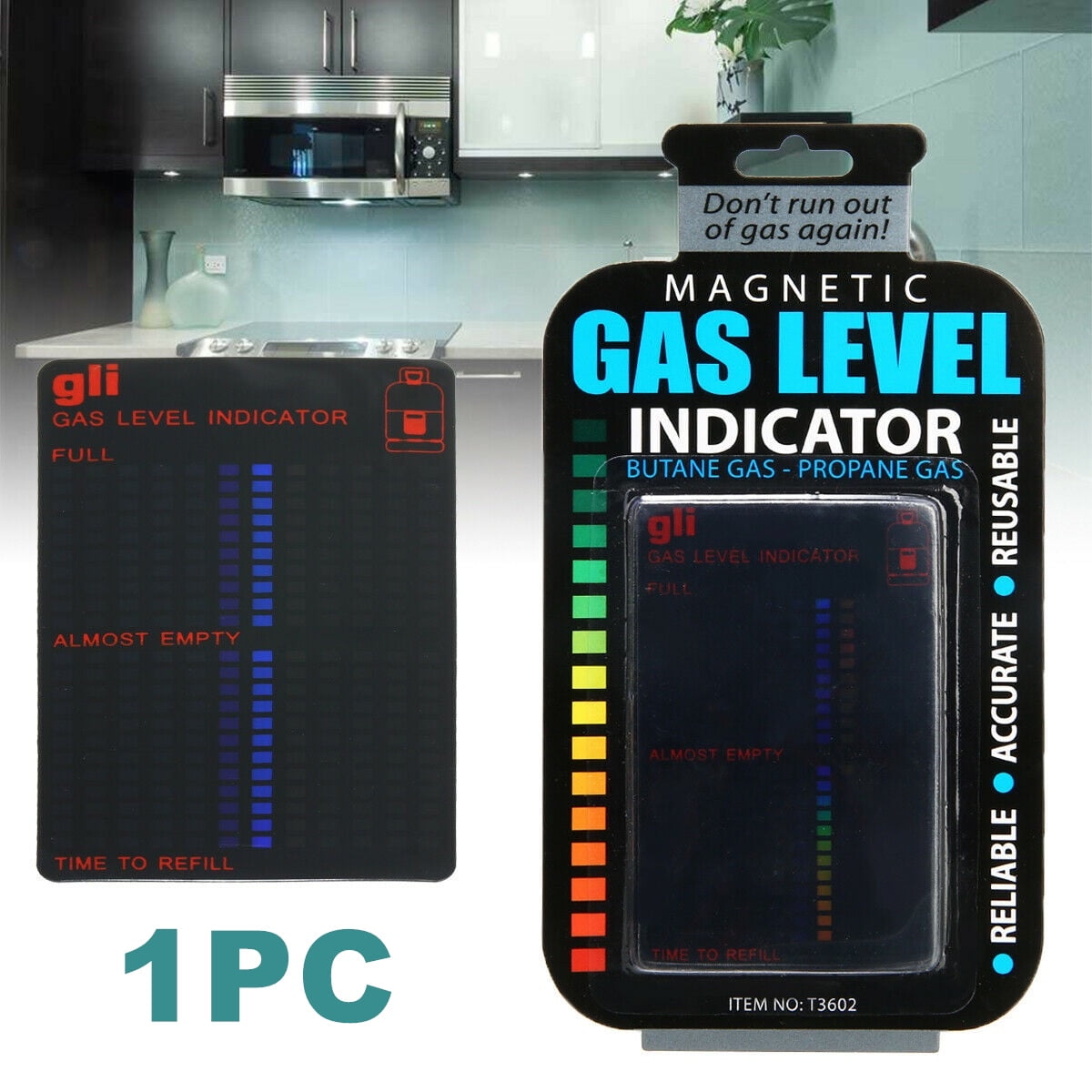 New Easy To Use Magnetic Gas Level Indicator Butane Propane Calor LPG 