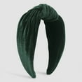 thumbnail image 2 of Womens Vintage Velvet Headband with Wide Top Knot Design Elegant Hair Hoop for Special Occasions, 2 of 5