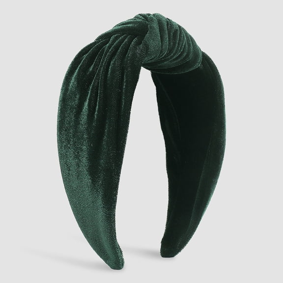 WZXFASHION Headbands for Women Solid Color Wide with Knot Decoration For Daily Outfits GN1