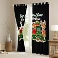 thumbnail image 3 of Feelyou Cartoon Santa Claus Curtains Pack of 2 (42x84 Each), Christmas Reindeer Curtains Blackout, Happy New Year Bedroom Curtains, Curtains and Drapes Home Decor, 3 of 5