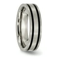 thumbnail image 4 of Titane Noir 6mm Bague Homme Mariage pour Papa Mens pour Lui, 4 of 11