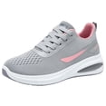 thumbnail image 2 of EKVAHL Women's Orthopedic Athletic Sneakers, Knit Wide Width Tennis Shoes, Shock‑Absorbing Running Shoes for Everyday Street Commute Gray, 2 of 5