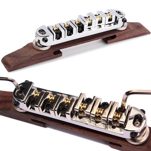 Guitar Saddle Bridge with Spanner Adjustable Music Instrument Stringed Instrument Replacement Parts Kit Attachment Professional Beginner