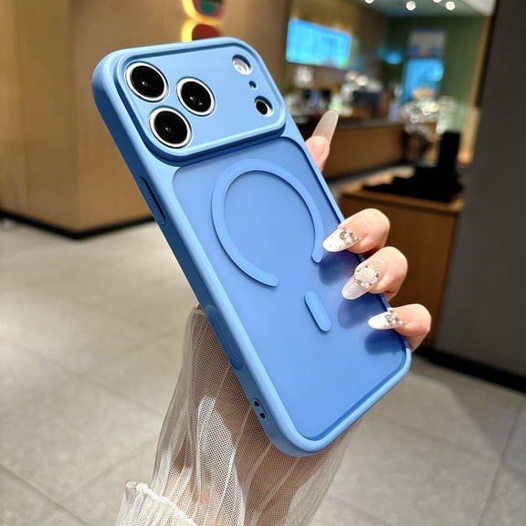 for iPhone 18 Pro Case, Compatible with MagSafe, Luxury Ultra Slim TPU PC Protective Stylish Skin-Friendly Lightweight Anti-Scratch Shockproof Design Phone Case Cover, Skyblue