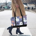 thumbnail image 4 of FORMRS Canvas Laptop Tote Bag for Women with 15.6" Computer Compartments Shoulder Handbag, Blue Cute Halloween, 4 of 7