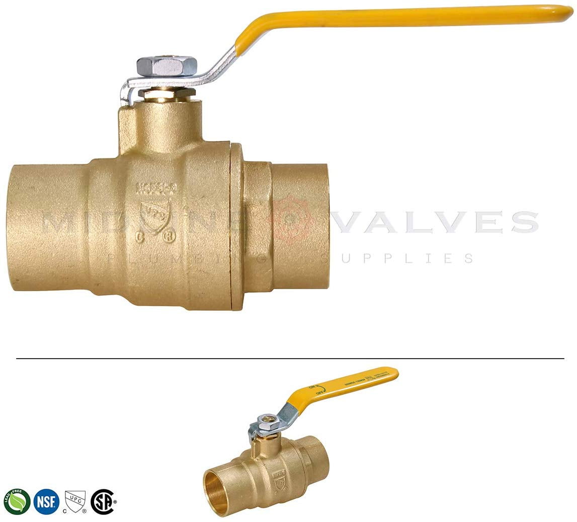 3/4 in. FIP x 3/4 in. FIP Premium Brass Full Port Ball Valve (10 Pack)