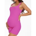 thumbnail image 2 of Maternity Workout Romper Pregnancy Yoga Ribbed One Piece Seamless Tank Top Jumpsuit, 2 of 5