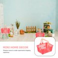 thumbnail image 4 of OULII 10Set Mini Grocery Basket Miniature Design Red Storage for Supermarket Simulation, 4 of 8