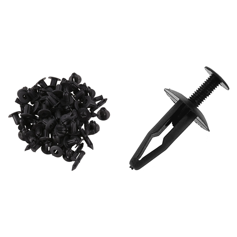 50Pcs Plastic Rivets Car Push Clips 6mmx12mm with 25Pcs Plastic Rivets