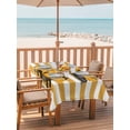 thumbnail image 2 of Outdoor Tablecloth with Umbrella Hole for Patio/Picnic/Party/Camping, Yellow Truck Waterproof Table Cloth Rectangle Table Cover Washable, Cartoon Striped Farmhouse Modern Art (54"x 80"), 2 of 8