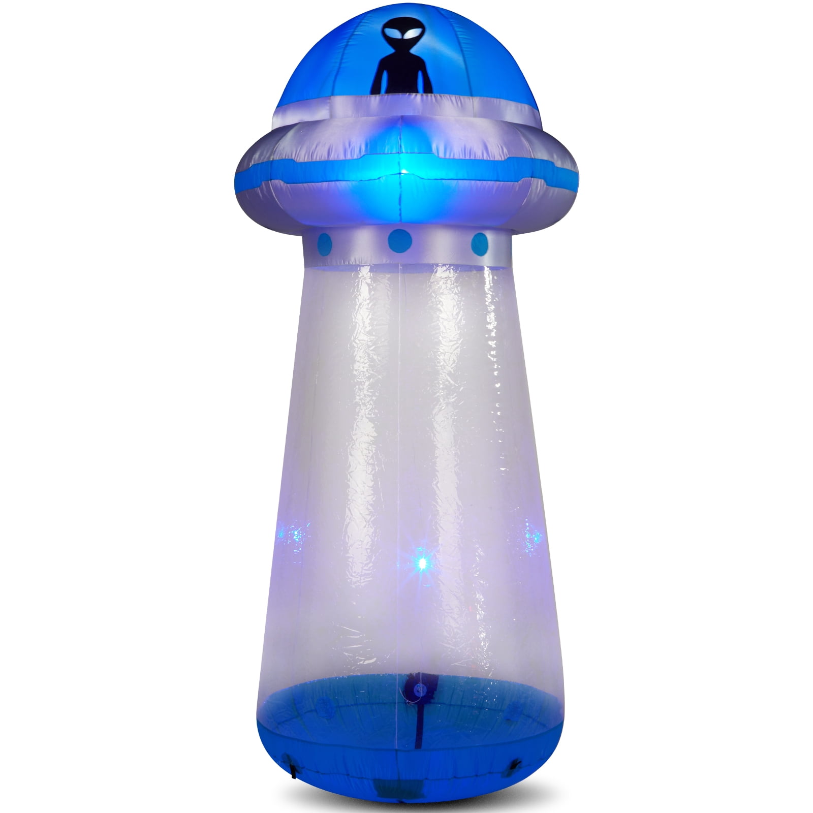 Astoutdoor 8.8 ft Halloween Inflatable UFO Yard Decoration with Built-in LED Lights and Stand Inside Design