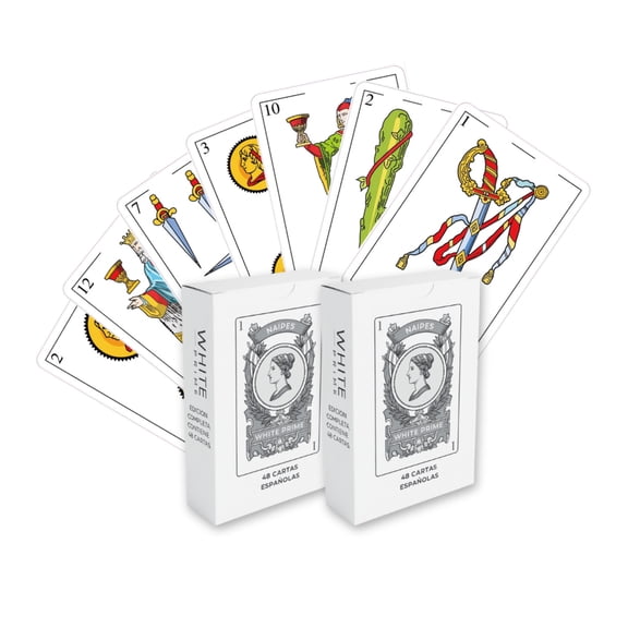 Spanish Playing Cards – 2-Pack Classic Baraja Española | WHITE Prime