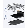 thumbnail image 3 of Sakugi Dish Drying Rack, Extendable Dish Drainer, Anti-Rust Dish Rack for Kitchen Counter, 26.2" x 12.9" x 7.2", Black, 3 of 10