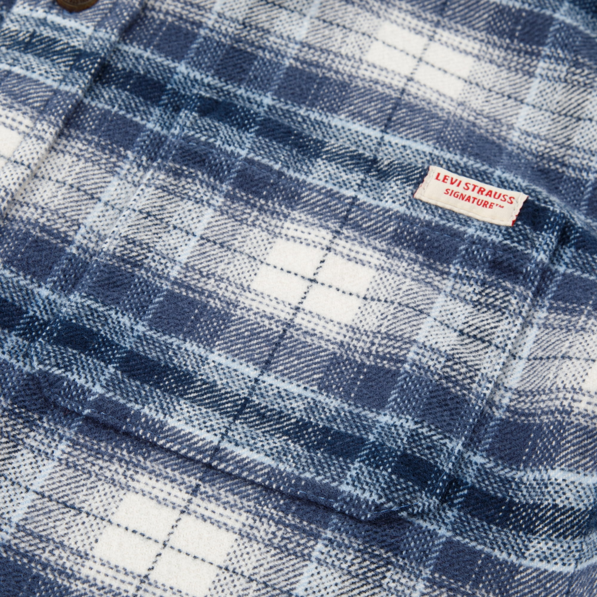 Levi Strauss Signature Boys Hooded Plaid Flannel, Sizes 4-18
