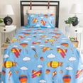 thumbnail image 2 of NIKKIPETER Kids 100% Cotton Sheets, 3 Piece Set, Twin - Sky, 2 of 7