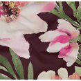 thumbnail image 4 of oneOone Organic Cotton Poplin Twill Fabric Watercolor Leaves & Peony Floral_Printed Fabric 1 Yard 42 Inch Wide, 4 of 4