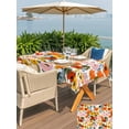 thumbnail image 5 of Outdoor Tablecloth with Umbrella Hole for Patio/Picnic/Party/Camping, Spring Flowers Waterproof Table Cloth Rectangle Table Cover Washable, Watercolor Floral Daisy Poppy Plants Rustic (52"x 70"), 5 of 8