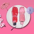thumbnail image 5 of Transparent Heart Print Folding Sun Umbrella, Cute Lace Parasol, 5 of 8