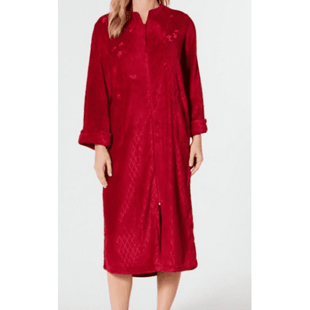 

Miss Elaine Fleece Long Zip Robe: PS/Red