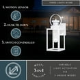 thumbnail image 2 of Vaxcel Medinah White Motion Sensor Dusk to Dawn Outdoor Wall Light Clear Glass, 2 of 11