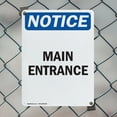 thumbnail image 5 of (2 Pack) Main Entrance OSHA Notice Sign 7 Inch X 10 Inch Plastic Sign, Weather Resistant, UV Protected for Workplace, Business, and Construction Site, Made in the USA, 5 of 8