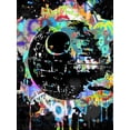 thumbnail image 4 of Stephen Chambers 25x32 Gold Ornate Wood Framed With Double Matting Wall Art Titled - Death Star Graffiti, 4 of 6