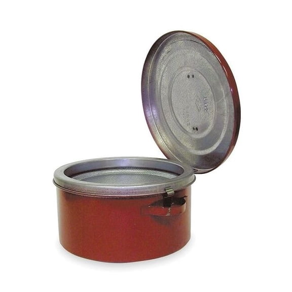 Eagle Mfg Bench Can,1 Qt.,Galvanized Steel,Red B601