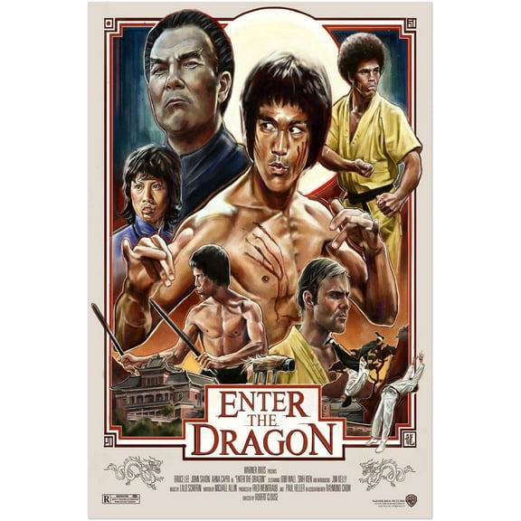Enter the Dragon - Bruce Lee Movie Poster - Alternate Version (8x12Inches)