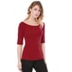 thumbnail image 5 of Día de San Patricio Camiseta Suave De Media Manga Con Cuello Redondo Entallado Para Mujer Rojo L, 5 of 6