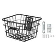 thumbnail image 4 of Cesta de almacenamiento para bicicletas, alambre de Metal sin cubierta, marco reforzado, contenedor de carga negro duradero, 4 of 9